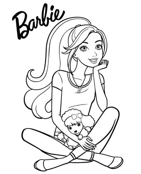 Barbie para colorir - Blog Ana Giovanna